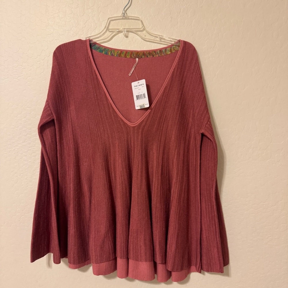 Free People Rose V-Neck Sweater